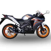 Exhaust compatible with Honda CBR125R 2011-2016, Gpe Ann. titanium, Slip-on exhaust including removable db killer and link pipe 