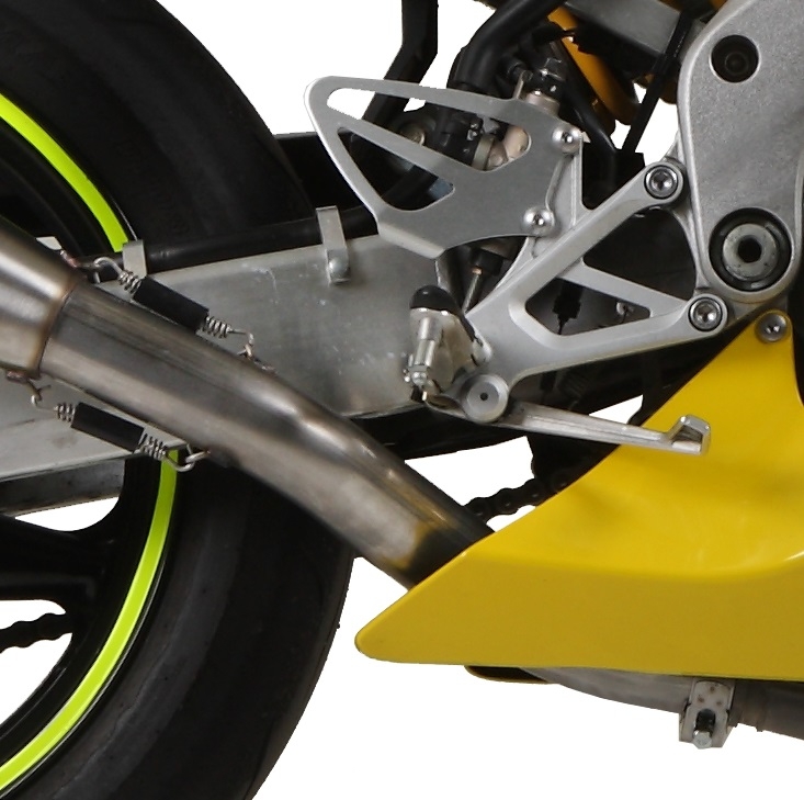 Exhaust compatible with Honda CBR600F4i - Sport 2001-2007, Trioval, Slip-on exhaust including removable db killer and link pipe, not EPA-compliant 