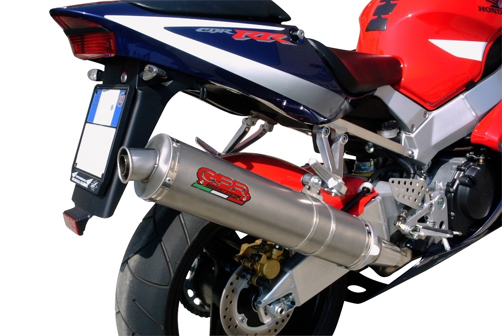 GPR exhaust compatible with Honda CBR900RR 2000-2003, Inox Tondo, Bolt-on silencer including removable db killer, EPA-compliant 