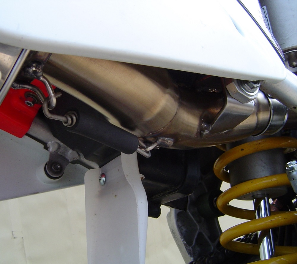 Exhaust compatible with Honda CRF250R 2003-2005, Albus Ceramic, Slip-on exhaust including removable db killer and link pipe, EPA-compliant 