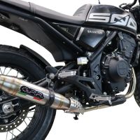 Exhaust compatible with Brixton Crossfire 500 X 2020-2021, Deeptone Inox, Slip-on exhaust including removable db killer and link pipe, EPA-compliant 