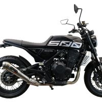 Exhaust compatible with Brixton Crossfire 500 X 2020-2021, Powercone Evo, Slip-on exhaust including removable db killer and link pipe, EPA-compliant 