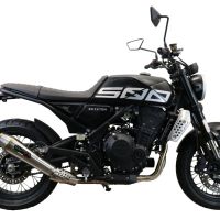 Exhaust compatible with Brixton Crossfire 500 X 2022-2023, Ultracone, Slip-on exhaust including removable db killer and link pipe 