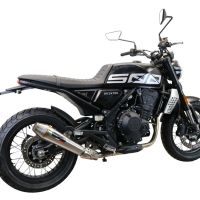 Exhaust compatible with Brixton Crossfire 500 X 2022-2023, Ultracone, Slip-on exhaust including removable db killer and link pipe 