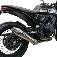 Exhaust compatible with Brixton Crossfire 500 X 2022-2023, Ultracone, Slip-on exhaust including removable db killer and link pipe 