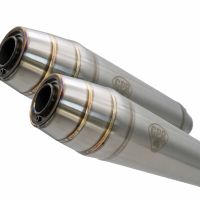 Exhaust compatible with Cafè Racer Cafè Racer 1980-2021, Deeptone Inox Cafè Racer, Universal silencer, without link pipe 