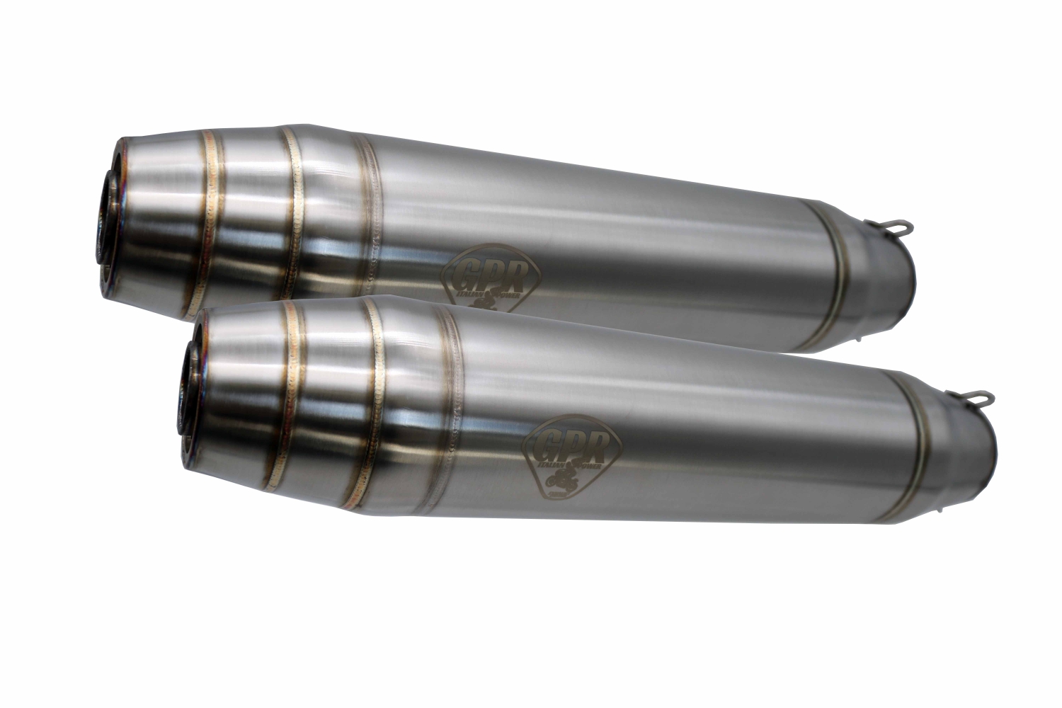 Exhaust compatible with Cafè Racer Cafè Racer 1980-2021, Deeptone Inox Cafè Racer, Universal silencer, without link pipe 
