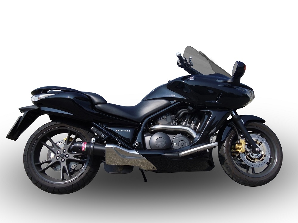 Exhaust compatible with Honda Dn-01 2008-2010, Furore Poppy, Slip-on exhaust including removable db killer and link pipe 