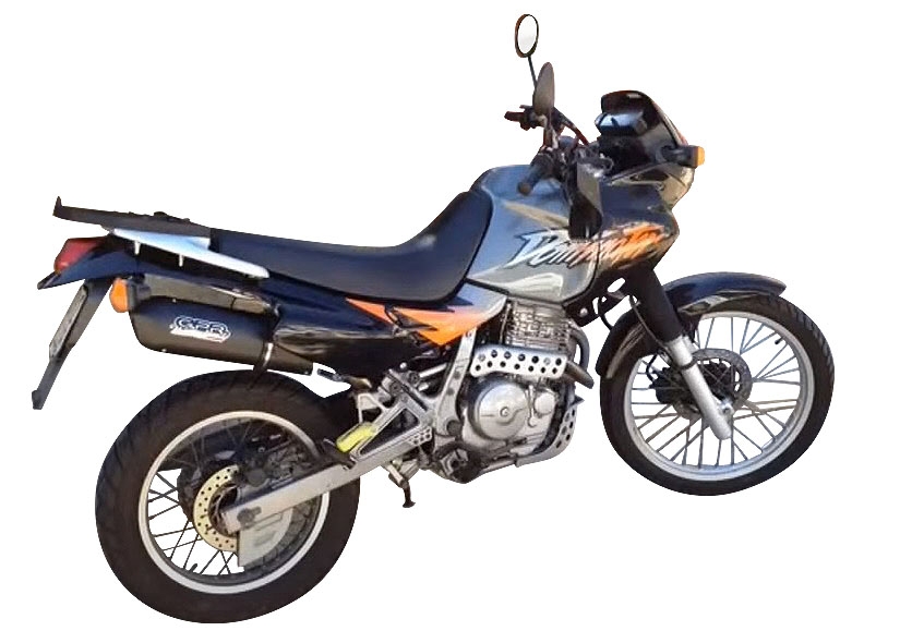 Exhaust compatible with Honda Dominator NX650 1988-2001, Furore Nero, Mid-Full system exhaust including removable db killer 