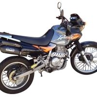 Exhaust compatible with Honda Dominator NX650 1988-2001, Furore Nero, Mid-Full system exhaust including removable db killer 