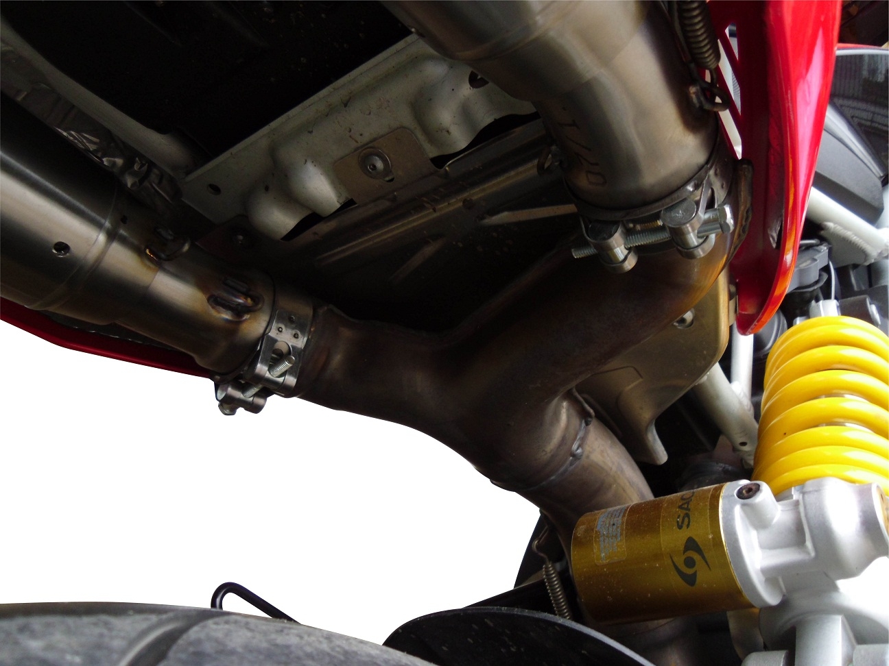 Exhaust compatible with Aprilia Dorsoduro 1200 2011-2016, GP Evo4 Titanium, Dual slip-on including removable db killers and link pipes 