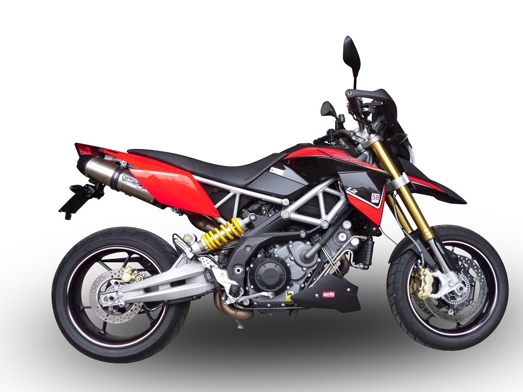 Exhaust compatible with Aprilia Dorsoduro 1200 2011-2016, GP Evo4 Titanium, Dual slip-on including removable db killers and link pipes 