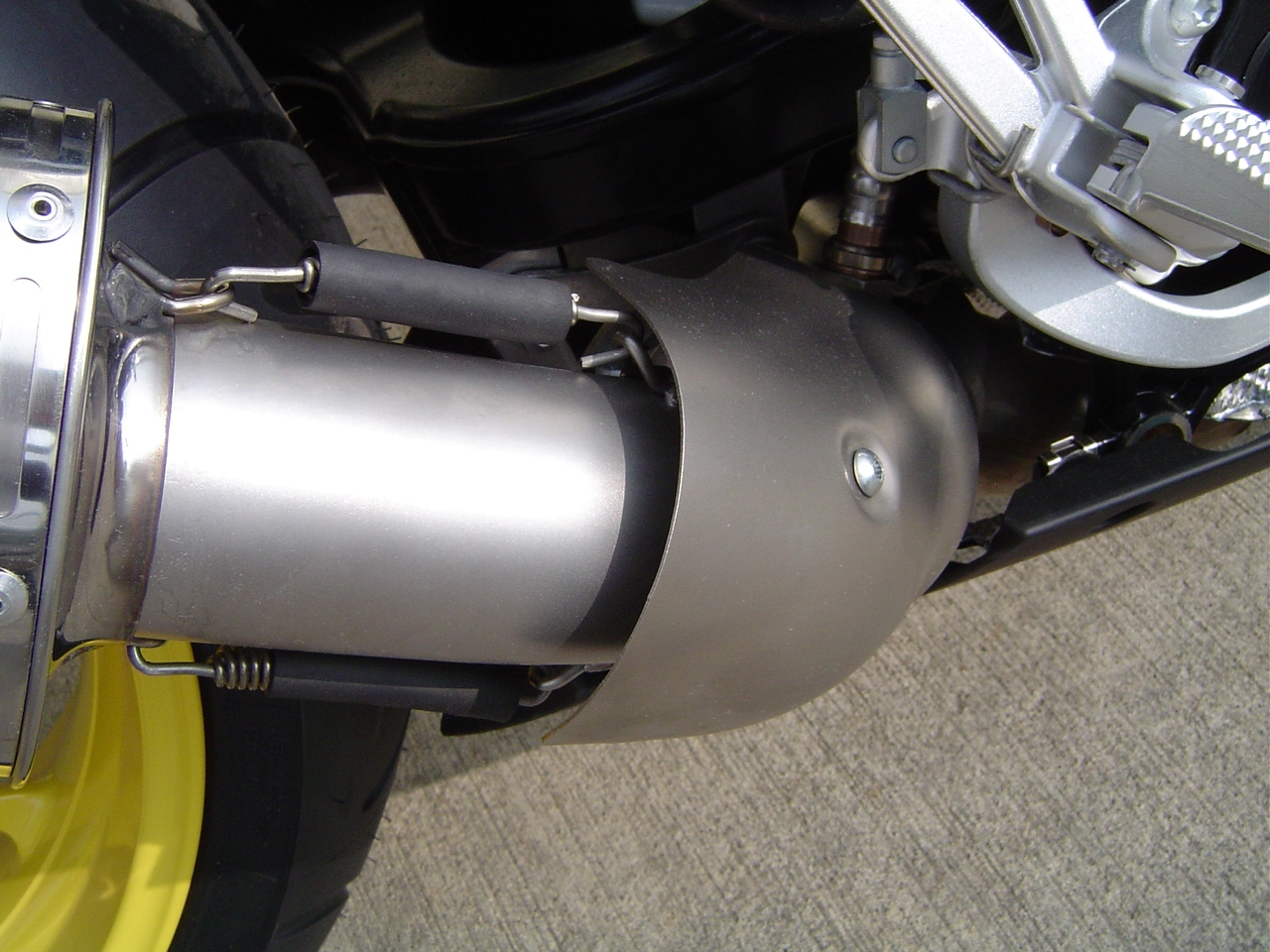 Exhaust compatible with Bmw K1300GT 2009-2011, Albus Ceramic, Slip-on exhaust including removable db killer and link pipe 