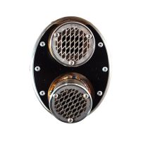 Exhaust compatible with Benelli Trk 702 2023-2024, Dual Inox, Slip-on exhaust including removable db killer and link pipe, EPA-compliant 
