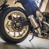 Exhaust compatible with Ducati Scrambler 803 2015-2016, M3 Inox , Slip-on exhaust including removable db killer and link pipe, not EPA-compliant 