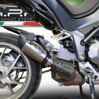 Exhaust compatible with Ducati Multistrada 1260 2018-2020, GP Evo4 Titanium, Slip-on exhaust including removable db killer and link pipe 