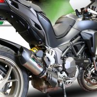 Exhaust compatible with Ducati Multistrada 1260 2018-2020, GP Evo4 Titanium, Slip-on exhaust including removable db killer and link pipe 