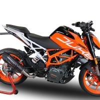 Exhaust compatible with Ktm RC 390 2017-2020, GP Evo4 Poppy, Slip-on exhaust including removable db killer and link pipe 