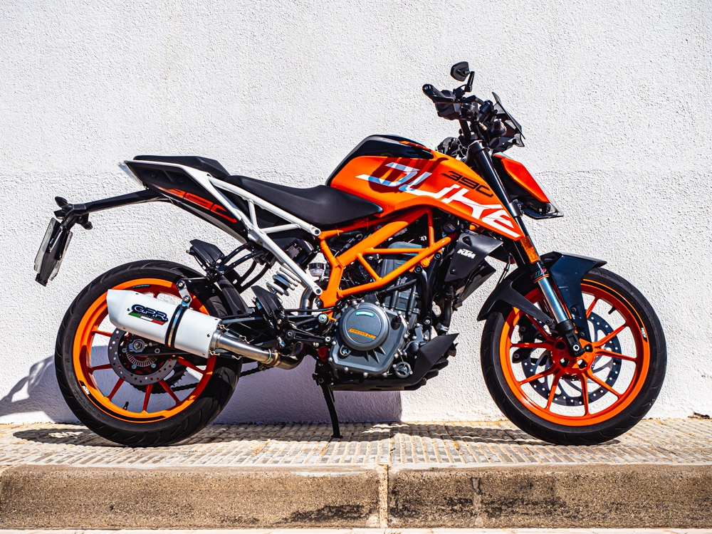 Exhaust compatible with Ktm RC 390 2017-2020, Albus Evo4, Slip-on exhaust including removable db killer and link pipe 