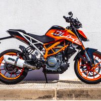 Exhaust compatible with Ktm RC 390 2017-2020, Albus Evo4, Slip-on exhaust including removable db killer and link pipe 