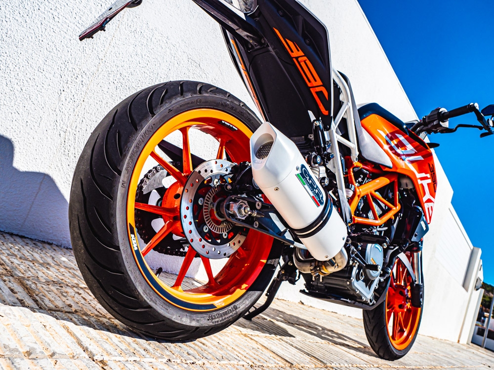 Exhaust compatible with Ktm RC 390 2017-2020, Albus Evo4, Slip-on exhaust including removable db killer and link pipe 