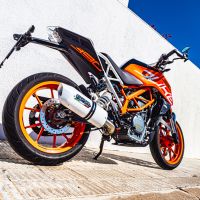 Exhaust compatible with Ktm RC 390 2017-2020, Albus Evo4, Slip-on exhaust including removable db killer and link pipe 