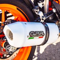 Exhaust compatible with Ktm RC 390 2017-2020, Albus Evo4, Slip-on exhaust including removable db killer and link pipe 