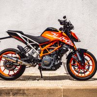 Exhaust compatible with Ktm RC 390 2017-2020, Deeptone Inox, Slip-on exhaust including removable db killer and link pipe 