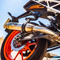 Exhaust compatible with Ktm RC 390 2017-2020, Deeptone Inox, Slip-on exhaust including link pipe 