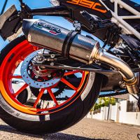 Exhaust compatible with Ktm RC 390 2017-2020, GP Evo4 Poppy, Slip-on exhaust including removable db killer and link pipe 
