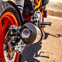 Exhaust compatible with Ktm RC 390 2017-2020, GP Evo4 Poppy, Slip-on exhaust including removable db killer and link pipe 