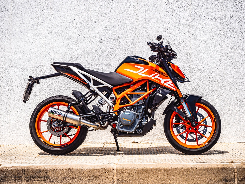 Exhaust compatible with Ktm RC 390 2017-2020, M3 Inox , Slip-on exhaust including link pipe 
