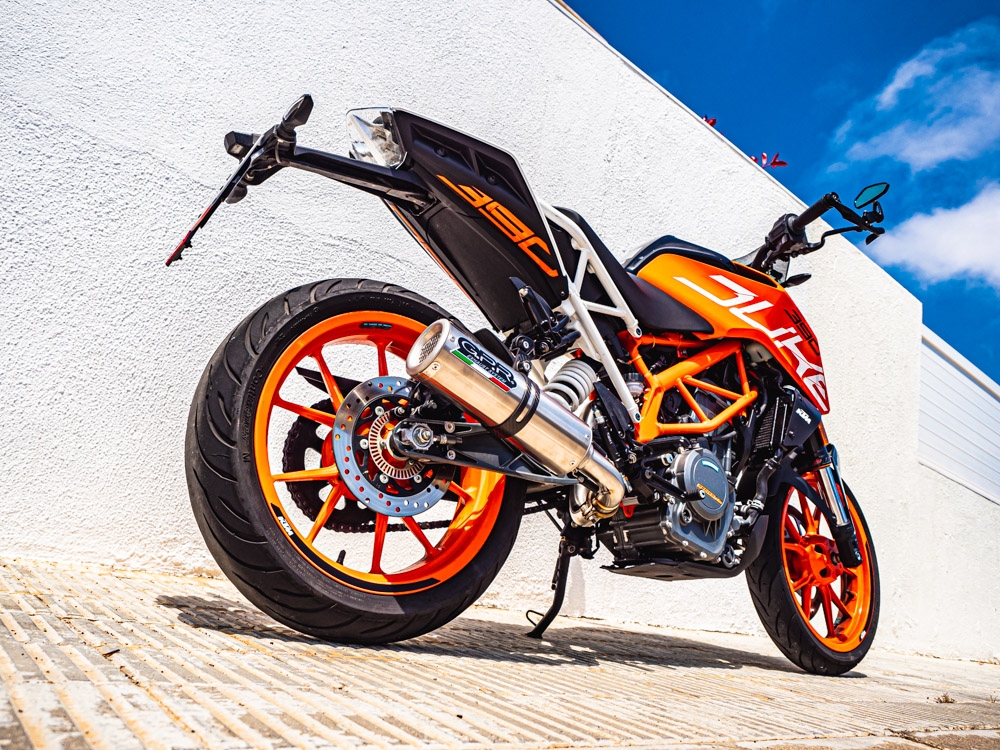 Exhaust compatible with Ktm RC 390 2017-2020, M3 Inox , Slip-on exhaust including link pipe 