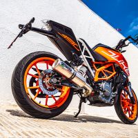 Exhaust compatible with Ktm RC 390 2017-2020, M3 Inox , Slip-on exhaust including link pipe 