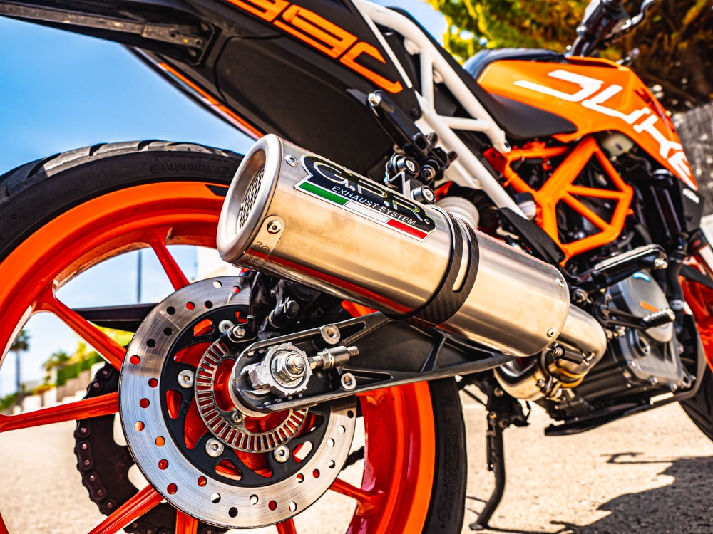 Exhaust compatible with Ktm RC 390 2017-2020, M3 Inox , Slip-on exhaust including link pipe 
