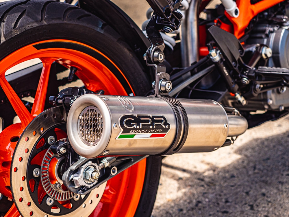 Exhaust compatible with Ktm RC 390 2017-2020, M3 Inox , Slip-on exhaust including link pipe 