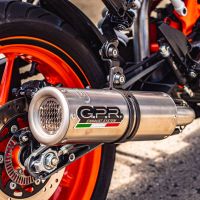 Exhaust compatible with Ktm RC 390 2017-2020, M3 Inox , Slip-on exhaust including link pipe 