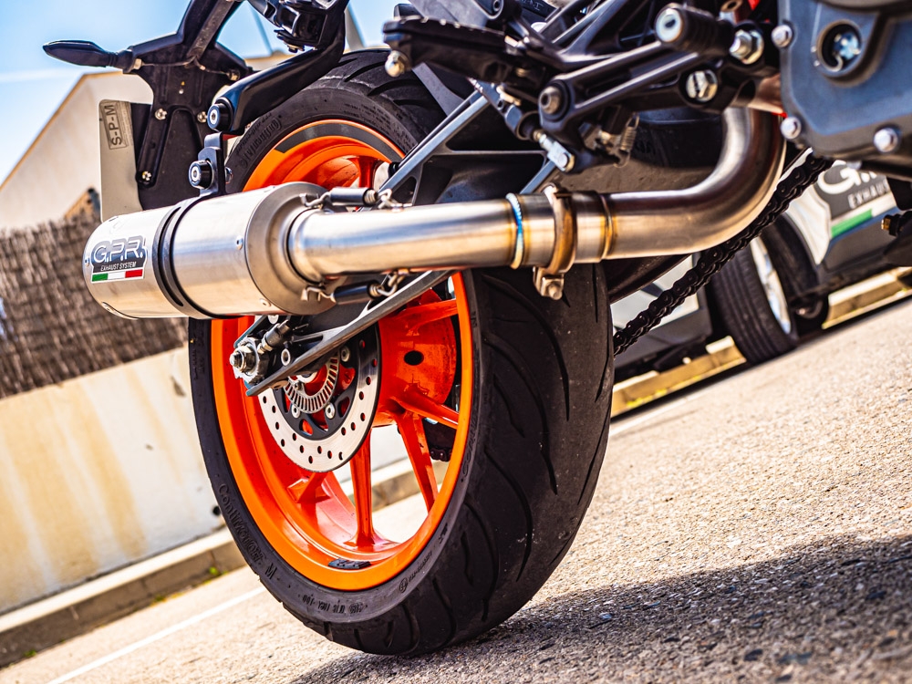 Exhaust compatible with Ktm RC 390 2017-2020, M3 Inox , Slip-on exhaust including link pipe 