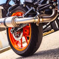 Exhaust compatible with Ktm RC 390 2017-2020, M3 Inox , Slip-on exhaust including link pipe 