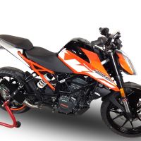 Exhaust compatible with Ktm 390 DUKE 2017-2020, M3 Black Titanium, Slip-on exhaust including removable db killer and link pipe, not EPA-compliant 