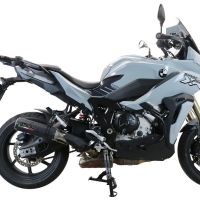 Exhaust compatible with Bmw S1000XR 2020-2025, M3 Black Titanium, Slip-on exhaust including removable db killer and link pipe 