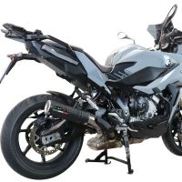 Exhaust compatible with Bmw S1000XR 2020-2025, M3 Black Titanium, Slip-on exhaust including removable db killer and link pipe 