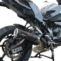 Exhaust compatible with Bmw S1000XR 2020-2025, M3 Black Titanium, Slip-on exhaust including removable db killer and link pipe 