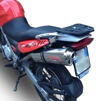 Exhaust compatible with Bmw F650GS Twin 2008-2018, Trioval, Slip-on exhaust including removable db killer and link pipe, not EPA-compliant 