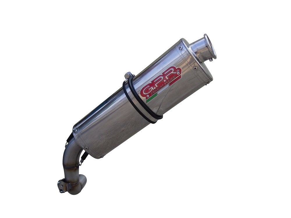 Exhaust compatible with Bmw F650ST 1993-2002, Trioval, Slip-on exhaust including removable db killer and link pipe 