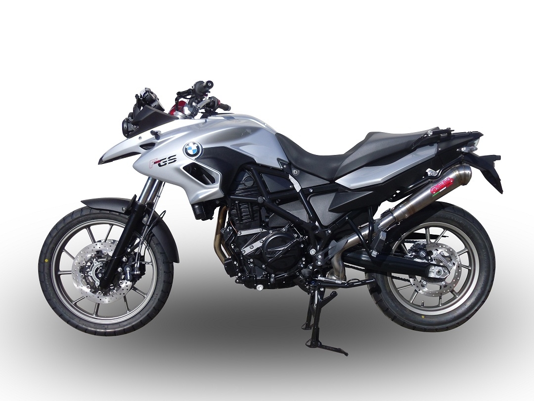Exhaust compatible with Bmw F700GS 2011-2015, Powercone Evo, Slip-on exhaust including removable db killer and link pipe 