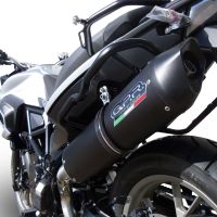 Exhaust compatible with Bmw F700GS 2011-2015, Furore Nero, Slip-on exhaust including removable db killer and link pipe, EPA-compliant 