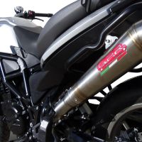 Exhaust compatible with Bmw F700GS 2011-2015, Powercone Evo, Slip-on exhaust including removable db killer and link pipe 