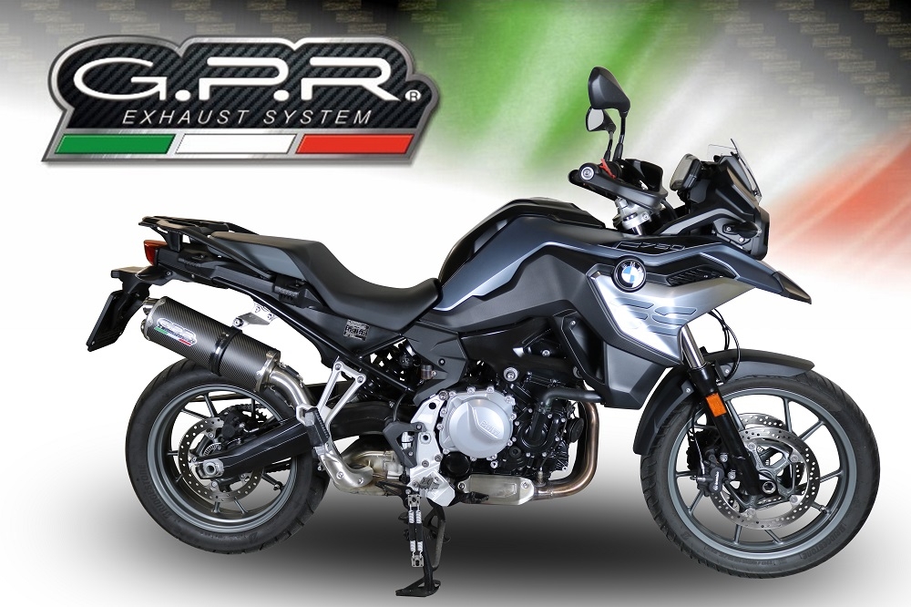 Exhaust compatible with Bmw F750GS 2021-2024, Dual Poppy, Slip-on exhaust including removable db killer and link pipe, EPA-compliant 