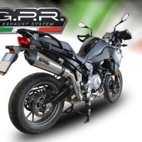 Exhaust compatible with Bmw F750GS 2018-2020, GP Evo4 Titanium, Slip-on exhaust including removable db killer and link pipe 